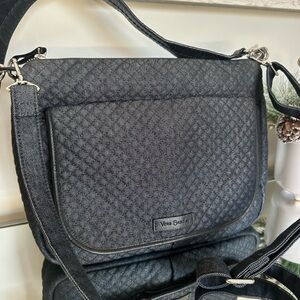 Vera Bradley Denim Carson Quilted Hobo Bag